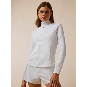 Greyson Women's Jacket sz XS Sequoia Zip White Lightweight P-Club Logo LSP22053